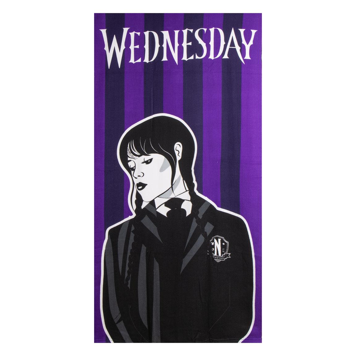 Serviette de plage ou Drap de bain WEDNESDAY - 70x140 cm - addams family