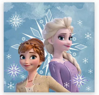Serviette enfant 30 x 30 cm LA REINE DES NEIGES Disney mains visage 100% Coton