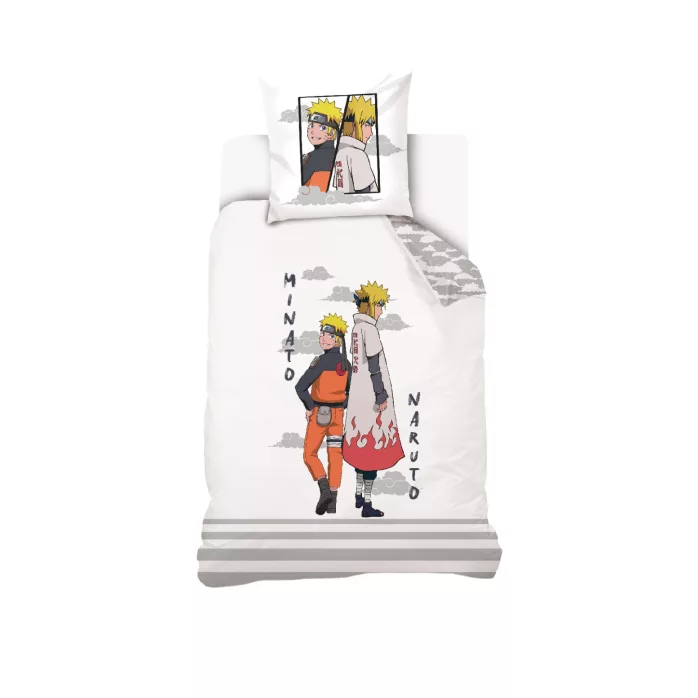 Parure lit Housse de couette réversible NARUTO Minato 140 x 200 cm 100% COTON
