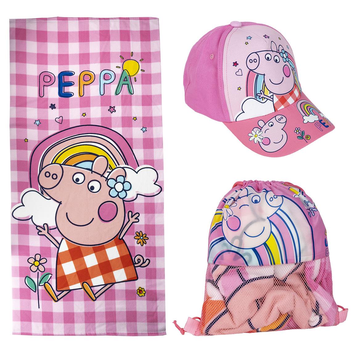 Ensemble d'été Peppa Pig pour enfants en rose - 3 pièces essentielles