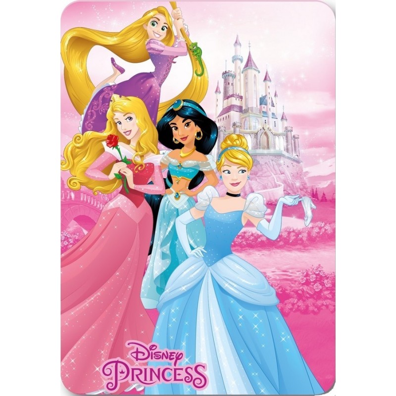 Plaid polaire Princesses DISNEY 100 x 140 cm couverture Raiponce Cendrillon
