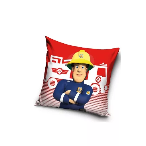 Housse de coussin en velours SAM LE POMPIER 40x40 cm pour enfants