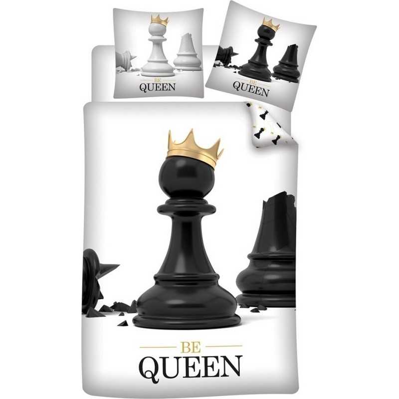Parure lit Housse de couette réversible enfant BE QUEEN 140x200cm - Lit 1 place