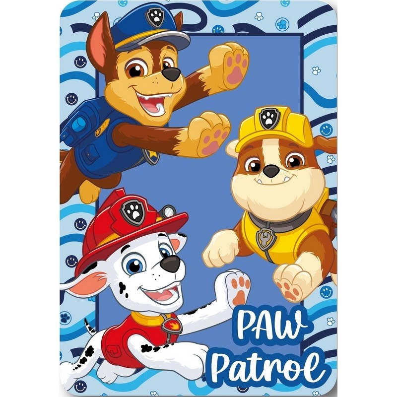 Plaid polaire PAT PATROUILLE 100 x 140 cm Paw Patrol Chase Rubben