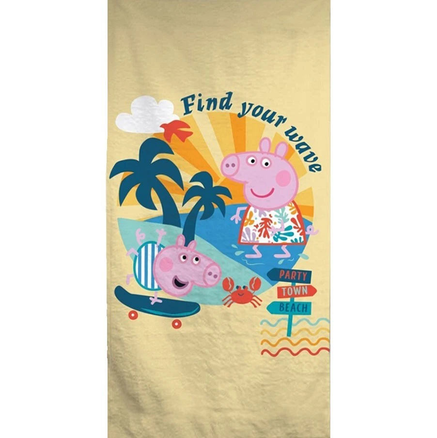 Serviette de bain et de plage PEPPA PIG 70x140 cm (Sèche Rapidement)