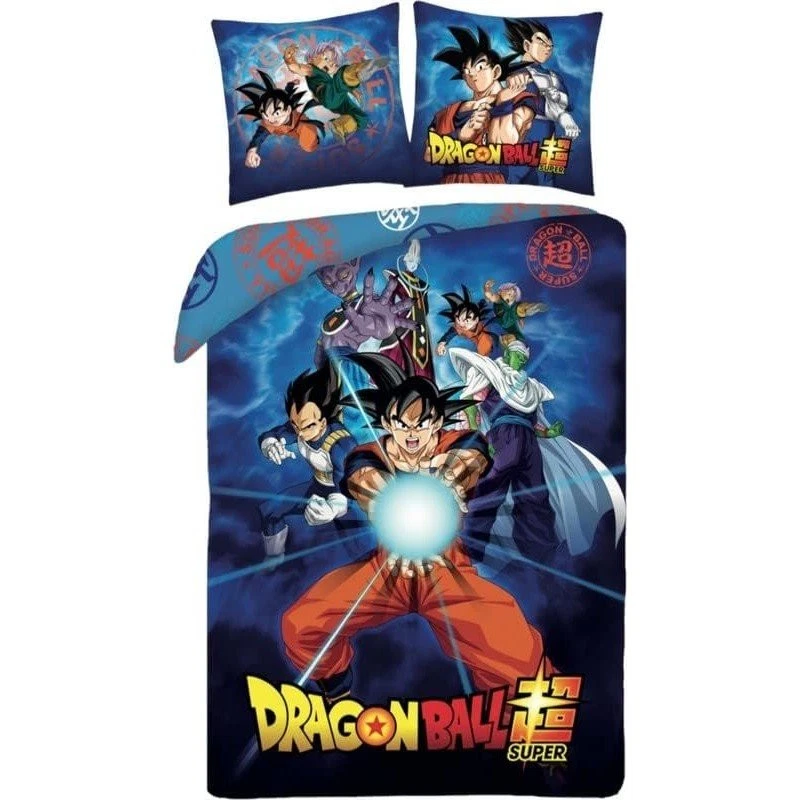 Parure lit Housse de couette réversible DRAGON BALL Z 140x200cm buu son goku dbz