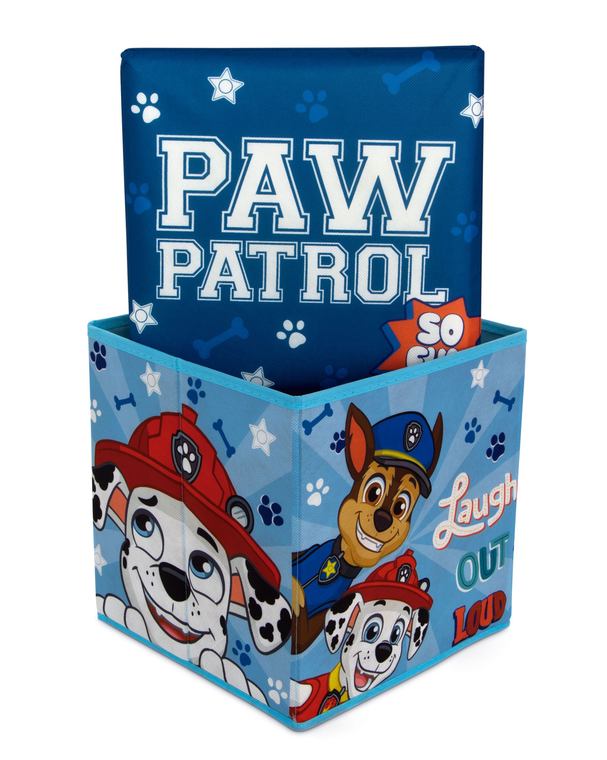 Pouf Coffre de rangement à jouets LA PAT' PATROUILLE chambre enfant garçon banc malle Box
