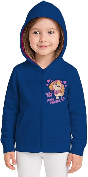 Veste à capuche pour fille LA PAT' PATROUILLE - Sweat 100 % Coton - Taille 3 / 4 ans