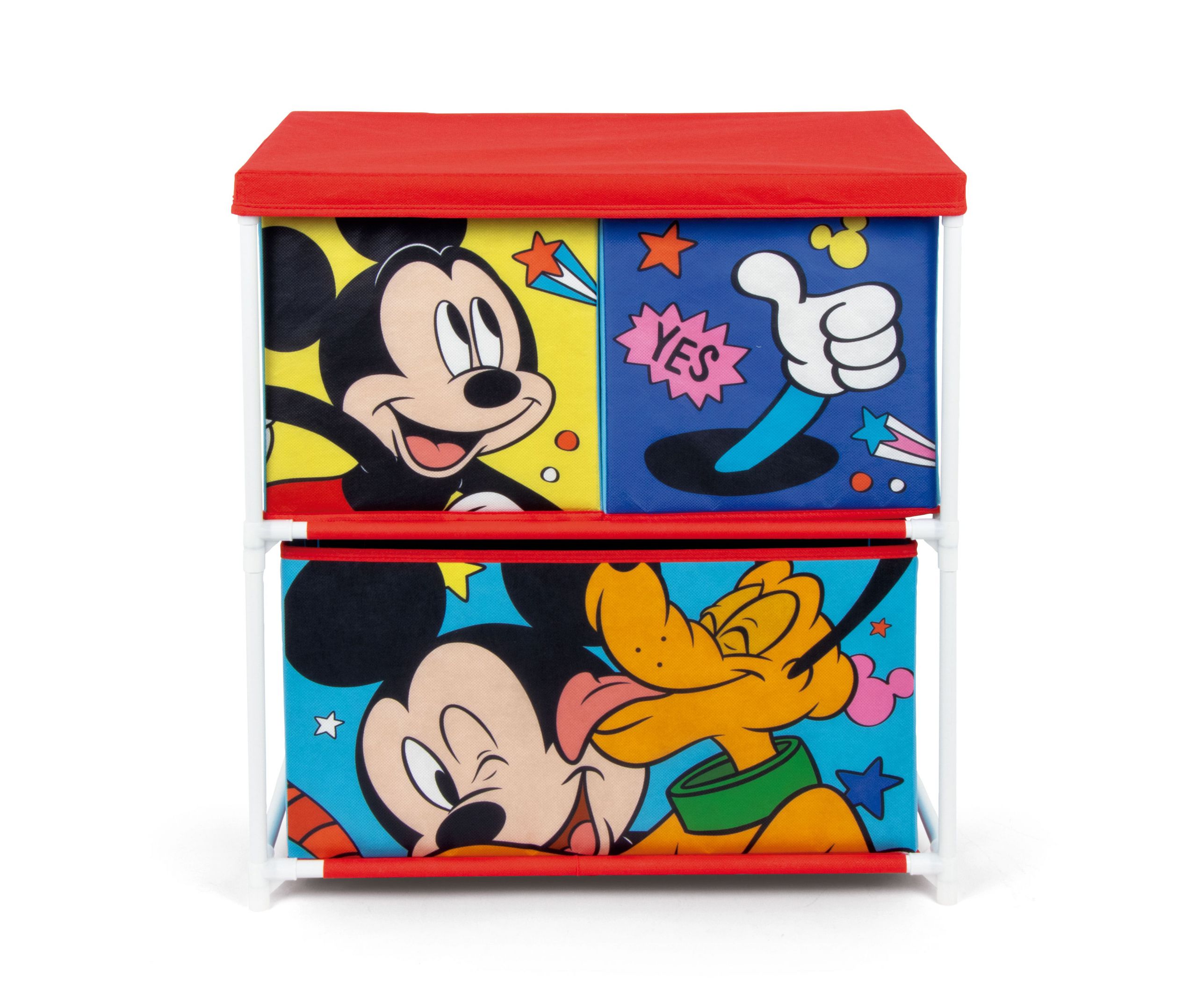 MICKEY MOUSE - Meuble de rangement 3 compartiments pour enfants 53x30x60cm