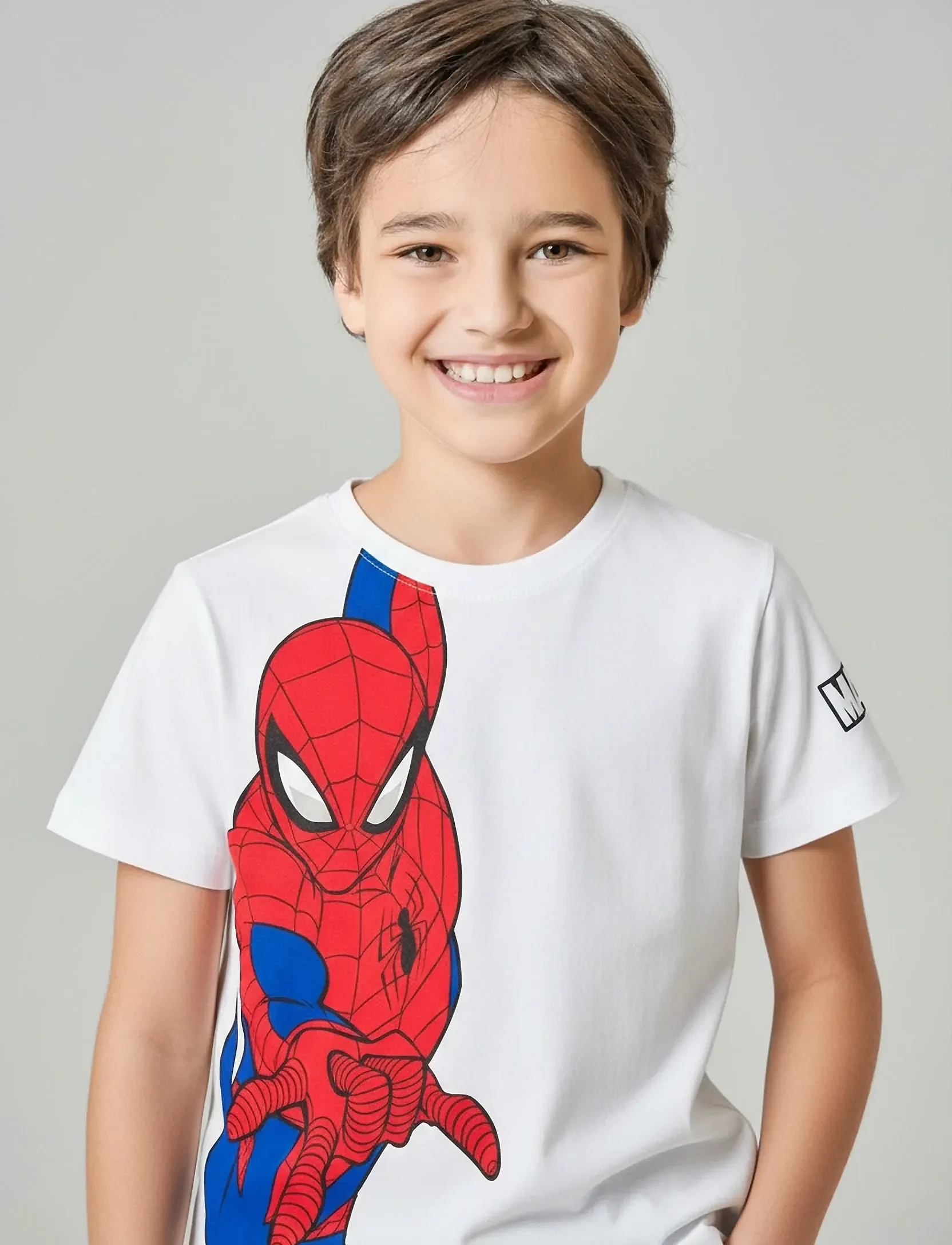 T-shirt enfant SPIDERMAN - 100% Coton - Blanc - 3 ans