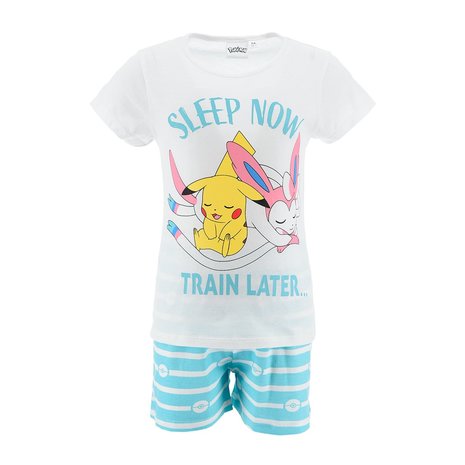 Pyjacourt pour enfant POKEMON - Ensemble pyjama 100% Coton fille - Licence Officielle - Taille 10 ans