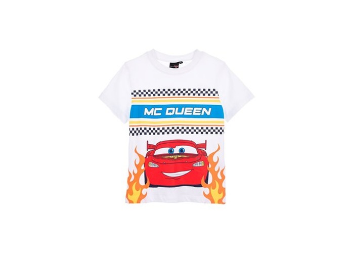 T-shirt garçon disney CARS - 100% Coton - Blanc - 5 ans