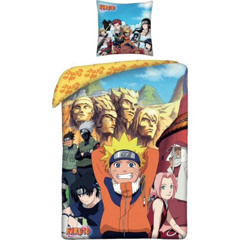 Parure lit Housse de couette réversible NARUTO 140x200cm sasuke itashi kakashi shippuden