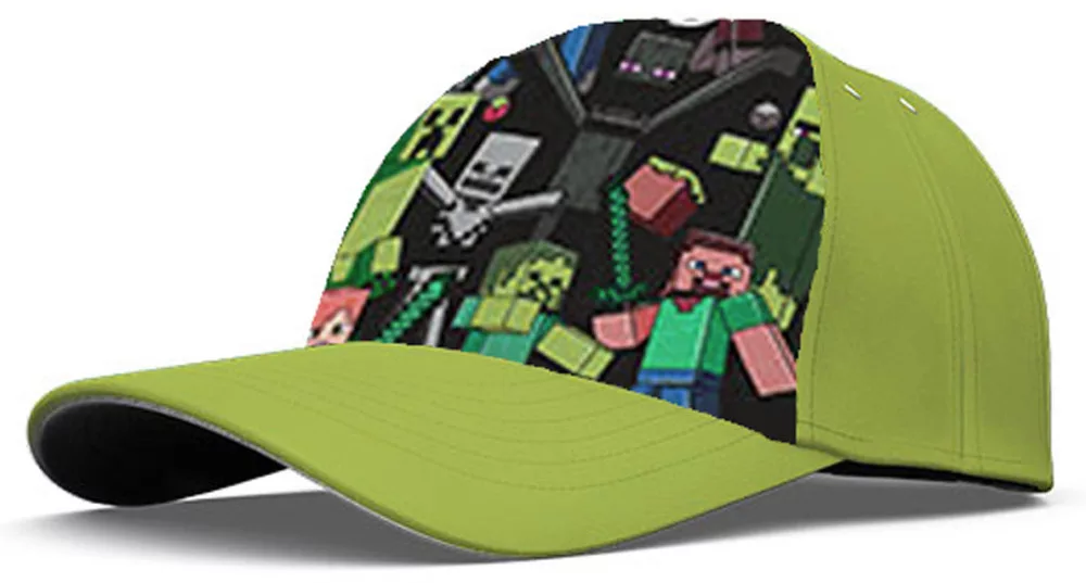 Casquette enfant MINECRAFT skin creeper ps5 - Vert clair